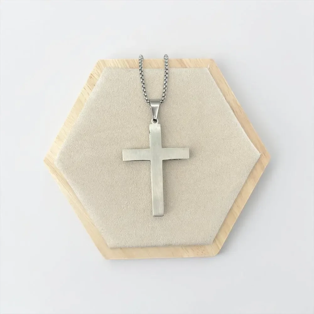 Men Stainless Steel Cross Pendant